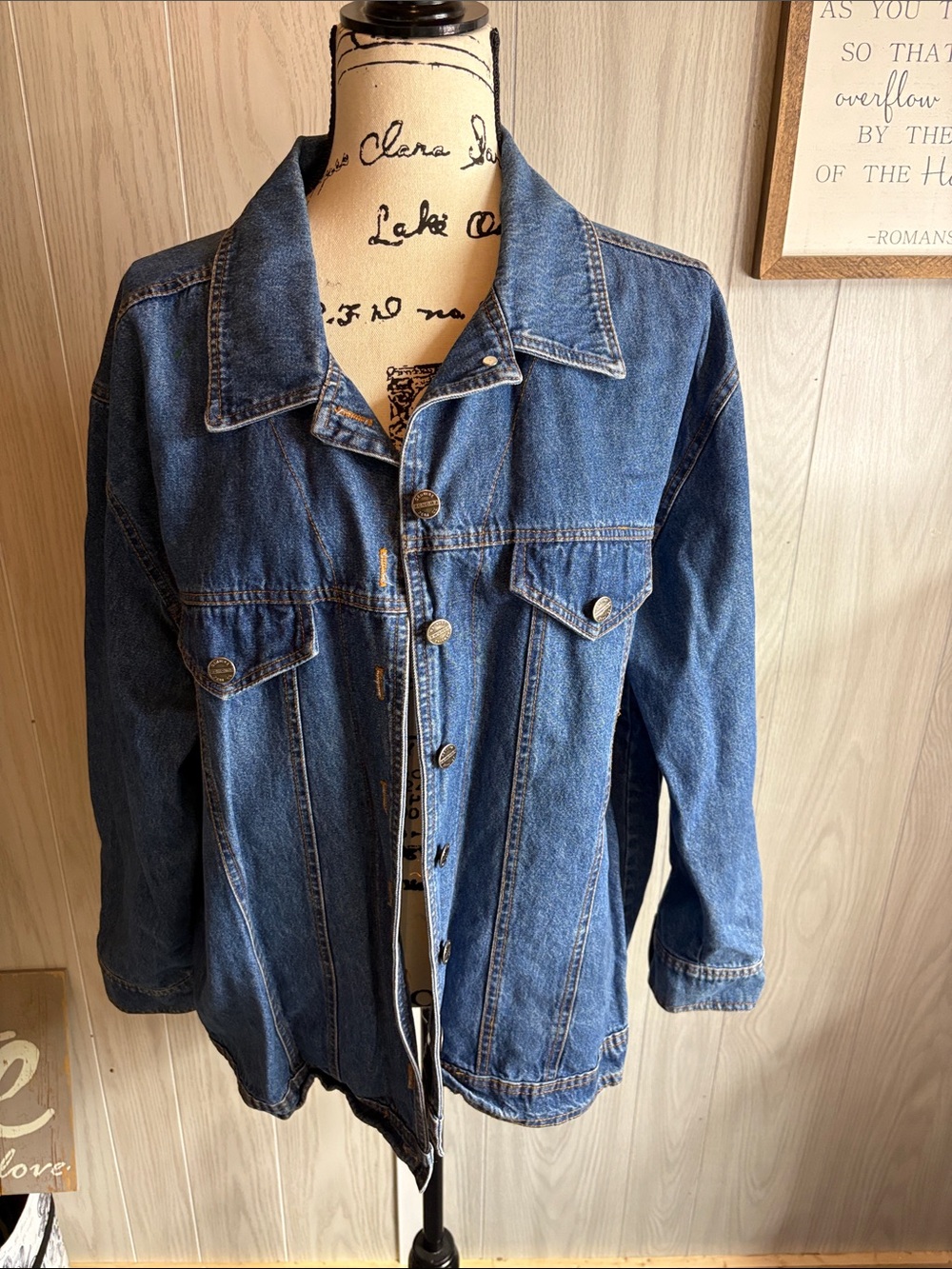 Sonoma Dark Blue Denim Jacket with Button Front